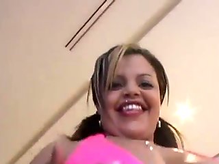 reality, pigtails, big tits, chubby, fake tits